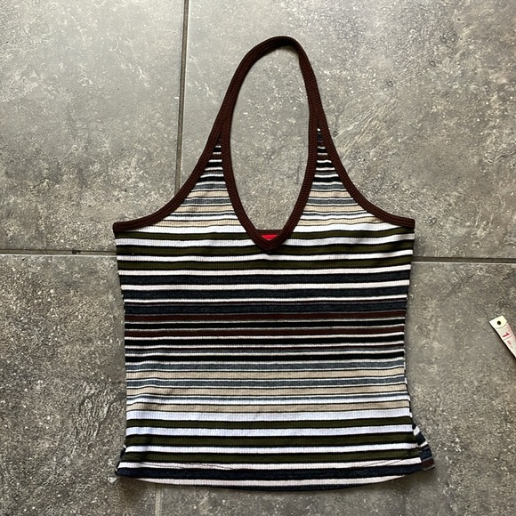 Vintage Striped Halter Top Size S-M - Picture 2 of 7
